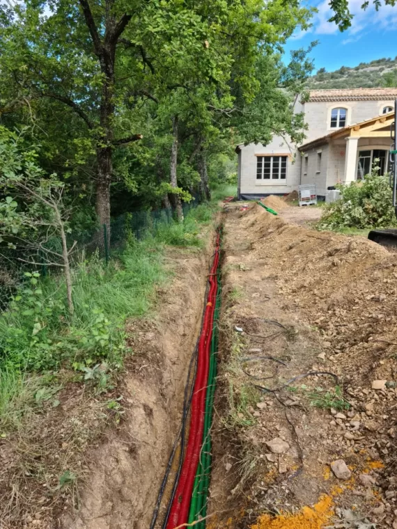 Réseau pour viabilisation, Saint-Saturnin-lès-Apt, Poncet Travaux Verts