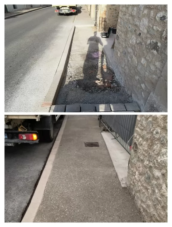 Remise en Etat accès trottoir St Saturnin les Apt, Saint-Saturnin-lès-Apt, Poncet Travaux Verts