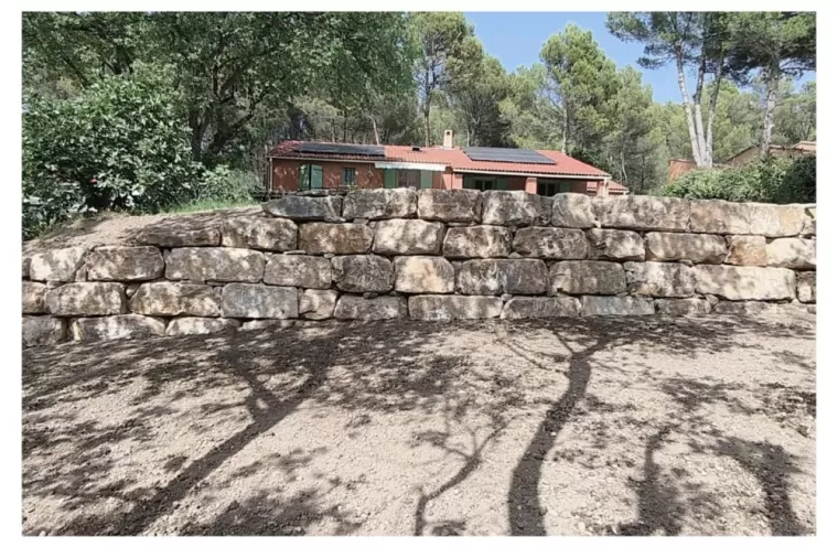 Reprise Mur de soutènement Gargas, Saint-Saturnin-lès-Apt, Poncet Travaux Verts